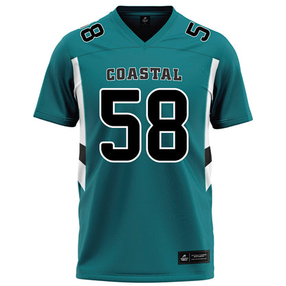 Coastal Carolina - NCAA Football : Sam Ross - Teal Football Jersey-0