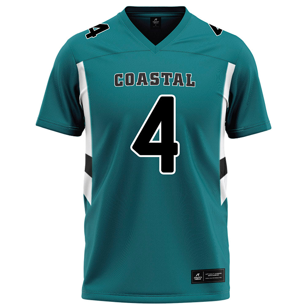 Coastal Carolina - NCAA Football : Bryson Graves - Teal Football Jersey-0
