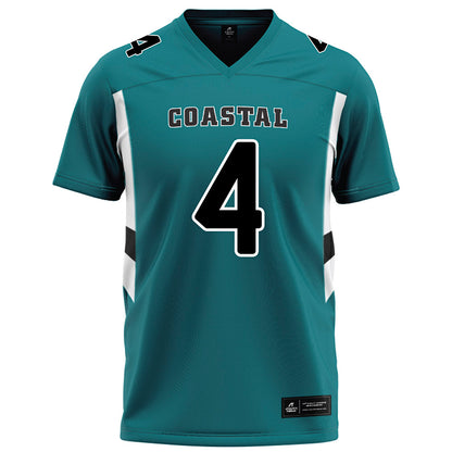 Coastal Carolina - NCAA Football : Bryson Graves - Teal Football Jersey-0