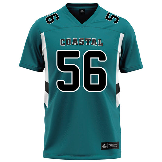 Coastal Carolina - NCAA Football : Obinna Onwuka - Teal Football Jersey-0