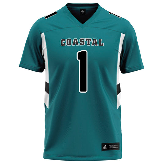 Coastal Carolina - NCAA Football : Robby Washington - Teal Football Jersey-0