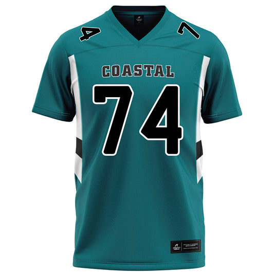 Coastal Carolina - NCAA Football : Desmond Jackson - Teal Football Jersey-0
