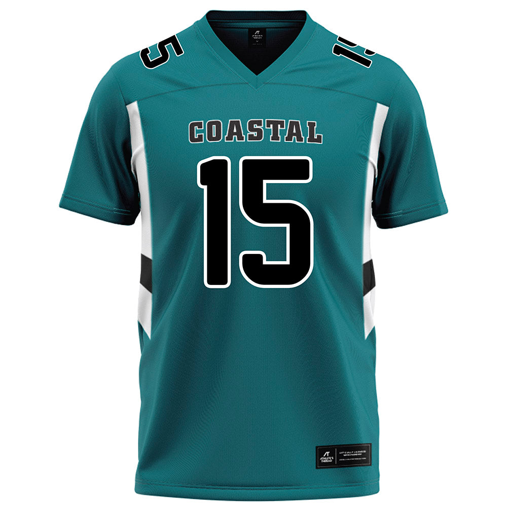 Coastal Carolina - NCAA Football : Elijah Aragon Cruz - Teal Football Jersey-0