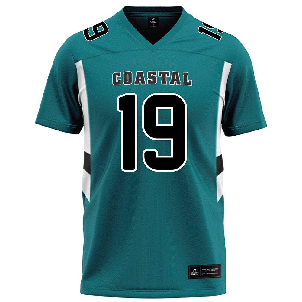 Coastal Carolina - NCAA Football : Alex Walker - Teal Football Jersey-0