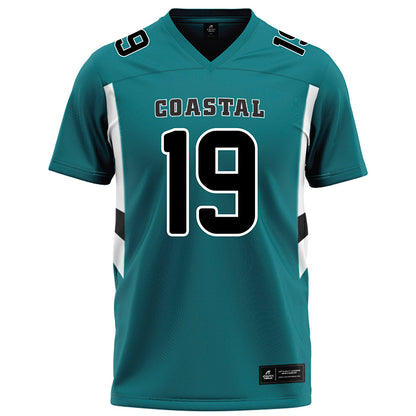Coastal Carolina - NCAA Football : Alex Walker - Teal Football Jersey-0