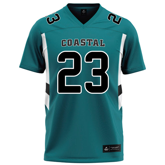 Coastal Carolina - NCAA Football : Dom Knicely - Teal Football Jersey-0