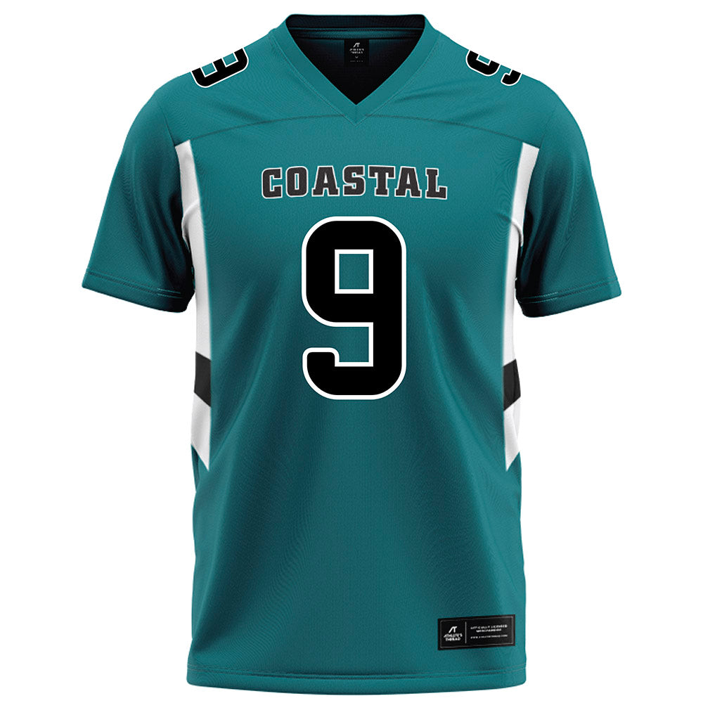 Coastal Carolina - NCAA Football : Emmett Brown - Teal Football Jersey-0