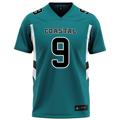 Coastal Carolina - NCAA Football : Emmett Brown - Teal Football Jersey-0