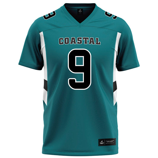 Coastal Carolina - NCAA Football : Emmett Brown - Teal Football Jersey-0