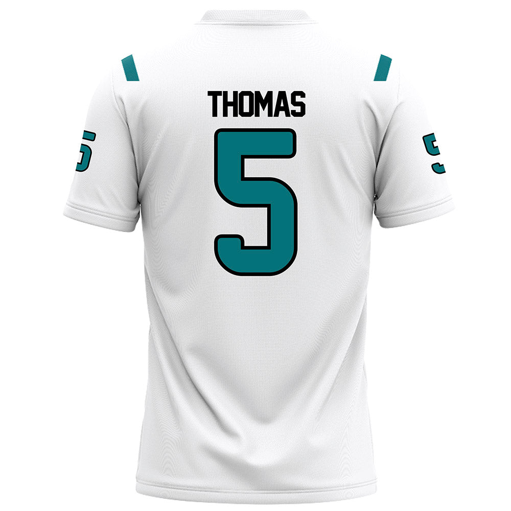 Coastal Carolina - NCAA Football : Dante Thomas - White Football Jersey-1