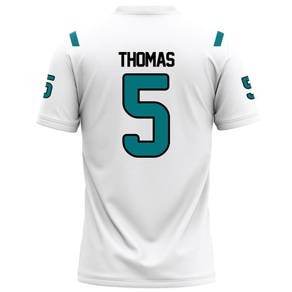Coastal Carolina - NCAA Football : Dante Thomas - White Football Jersey-1