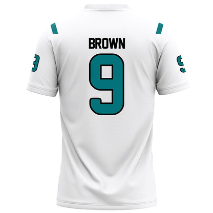 Coastal Carolina - NCAA Football : Emmett Brown - White Football Jersey-1
