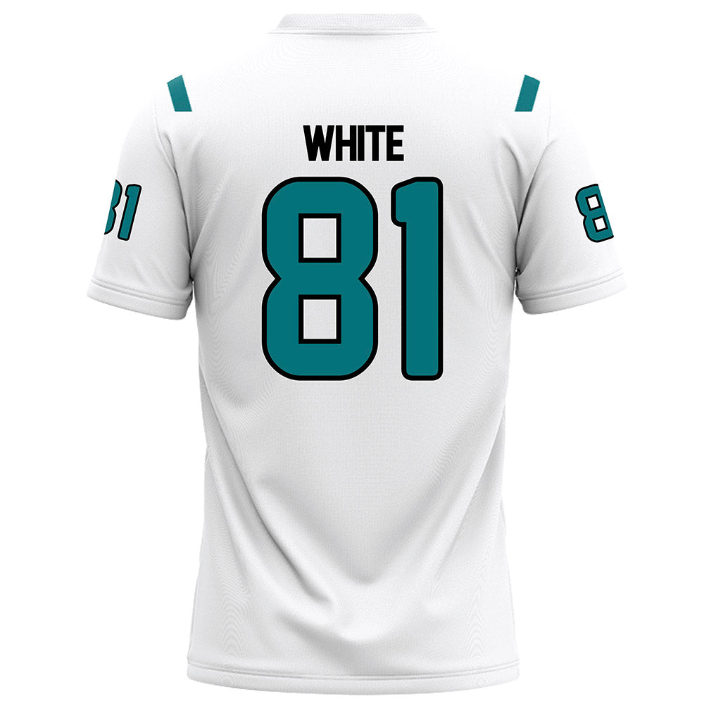 Coastal Carolina - NCAA Football : Dwayne White - White Football Jersey-1