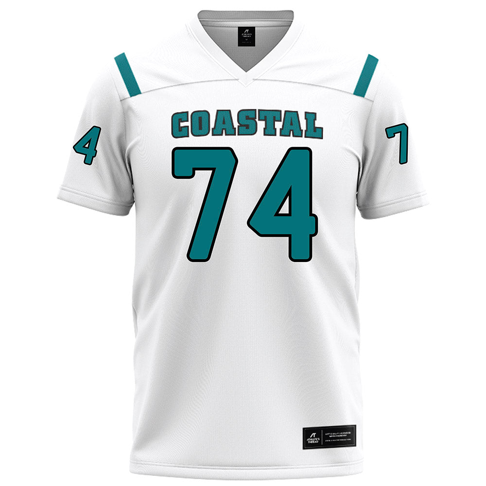 Coastal Carolina - NCAA Football : Jacob Katauskas - White Football Jersey