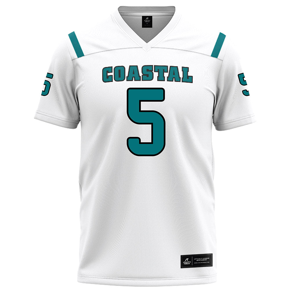 Coastal Carolina - NCAA Football : Dante Thomas - White Football Jersey-0