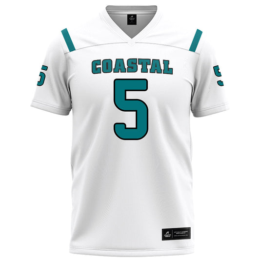 Coastal Carolina - NCAA Football : Dante Thomas - White Football Jersey-0