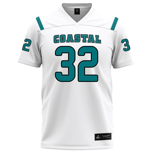 Coastal Carolina - NCAA Football : Jayden Jackson - White Football Jersey