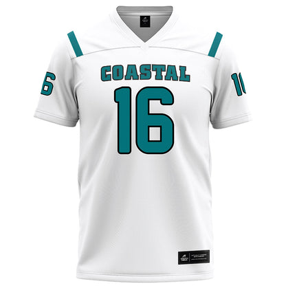 Coastal Carolina - NCAA Football : Blake Boda - White Football Jersey-0