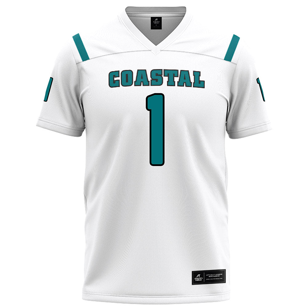 Coastal Carolina - NCAA Football : Robby Washington - White Football Jersey-0