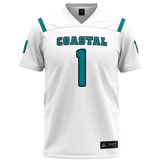 Coastal Carolina - NCAA Football : Robby Washington - White Football Jersey-0