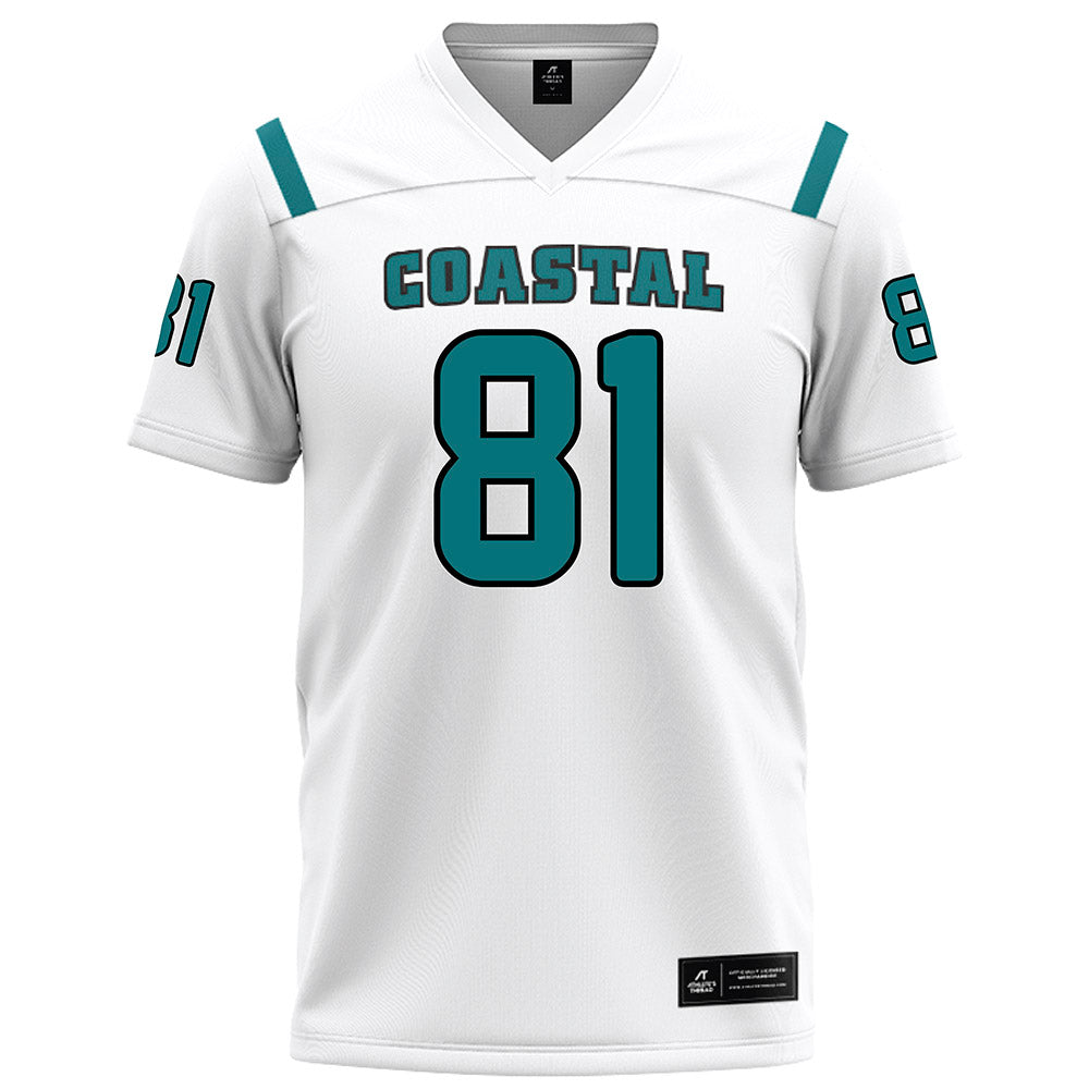 Coastal Carolina - NCAA Football : Dwayne White - White Football Jersey-0