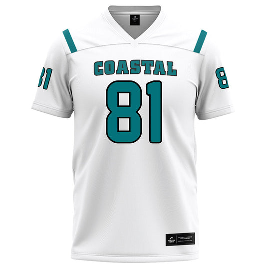 Coastal Carolina - NCAA Football : Dwayne White - White Football Jersey-0