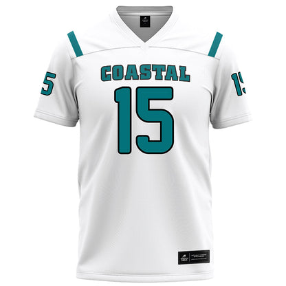 Coastal Carolina - NCAA Football : Elijah Aragon Cruz - White Football Jersey-0