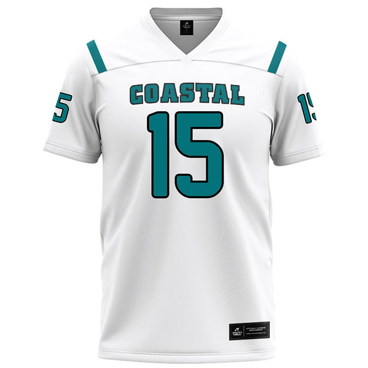 Coastal Carolina - NCAA Football : Elijah Aragon Cruz - White Football Jersey-0