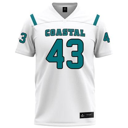 Coastal Carolina - NCAA Football : Nate Merchant - White Football Jersey-0