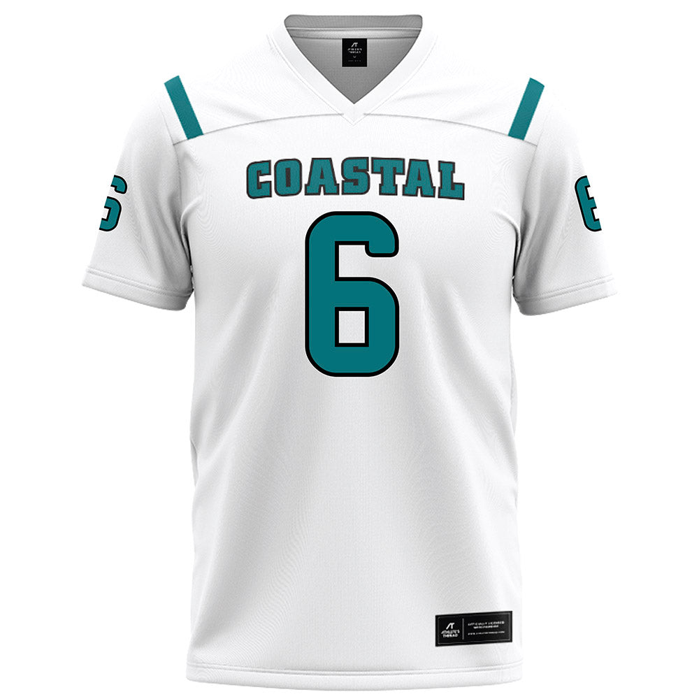 Coastal Carolina - NCAA Football : Xamarion Gordon - White Football Jersey-0