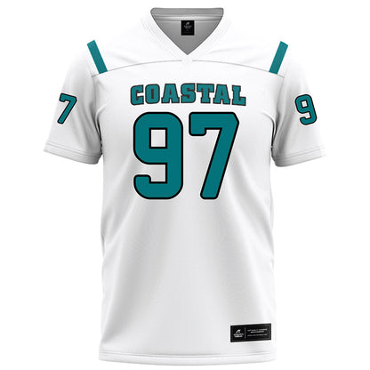 Coastal Carolina - NCAA Football : Emile Sebafundi - White Football Jersey-0