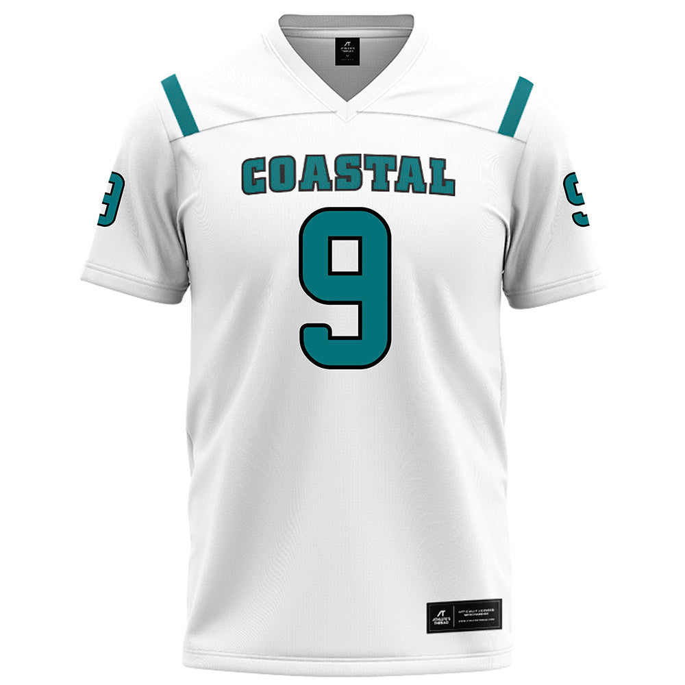 Coastal Carolina - NCAA Football : Emmett Brown - White Football Jersey-0