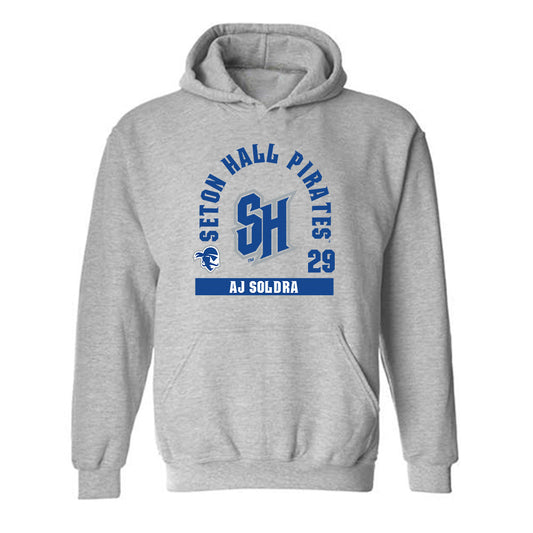 Seton Hall - NCAA Baseball : AJ Soldra - Fashion Shersey Hooded Sweatshirt-0