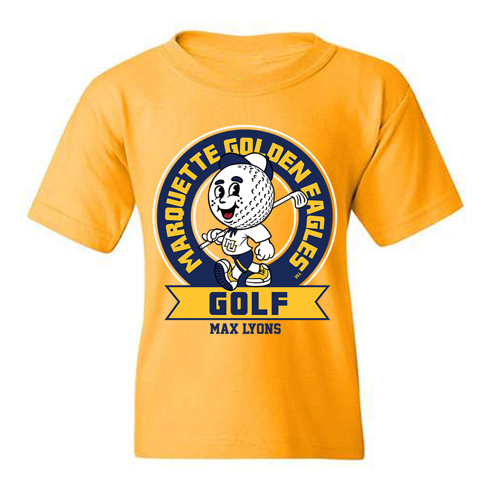 Marquette - NCAA Men's Golf : Max Lyons - Fashion Shersey Youth T-Shirt