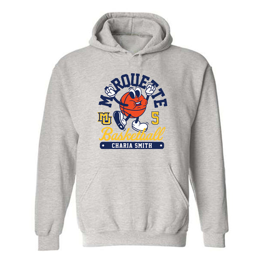 Marquette - NCAA Women's Basketball : Charia Smith - Fashion Shersey Hooded Sweatshirt-0