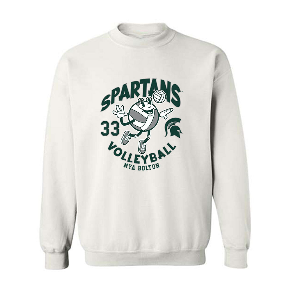 Michigan State - NCAA Women's Volleyball : Mya Bolton - Fashion Shersey Crewneck Sweatshirt