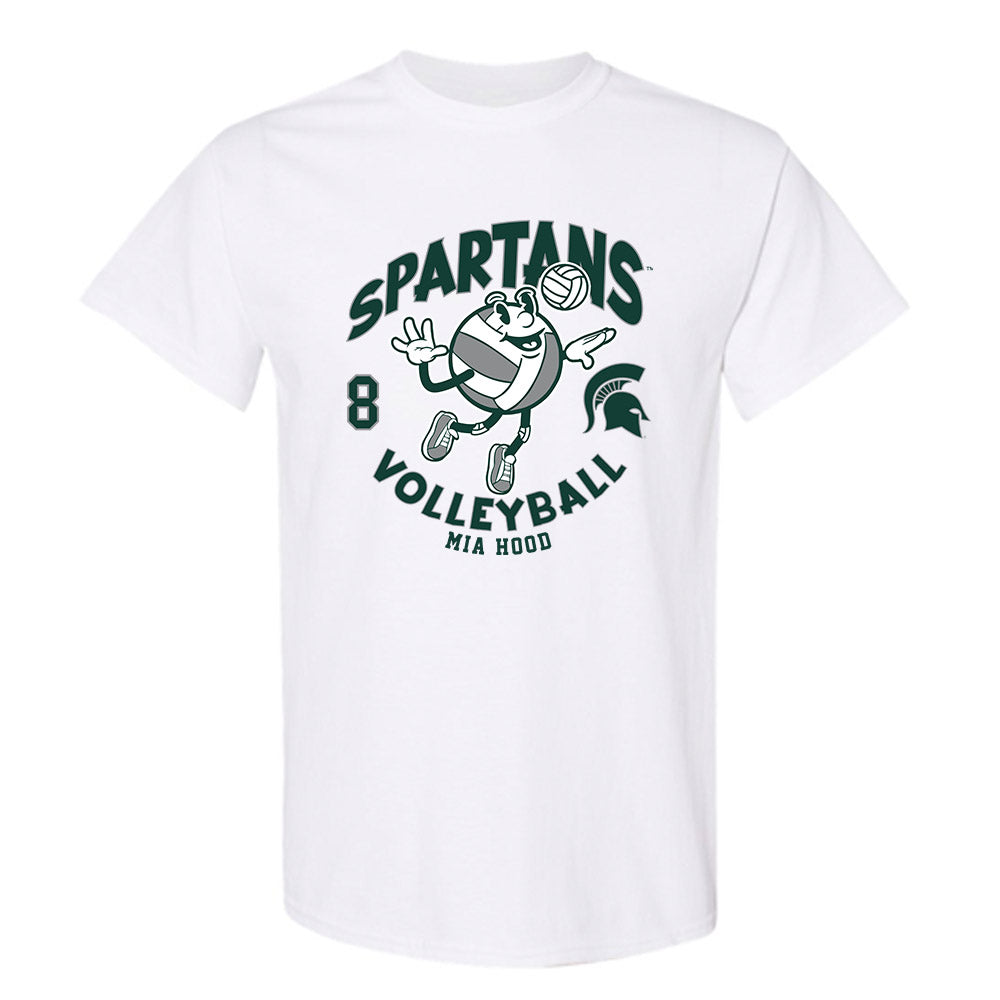 Michigan State - NCAA Women's Volleyball : Mia Hood - Fashion Shersey T-Shirt-0