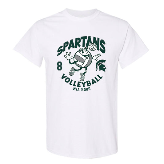 Michigan State - NCAA Women's Volleyball : Mia Hood - Fashion Shersey T-Shirt-0
