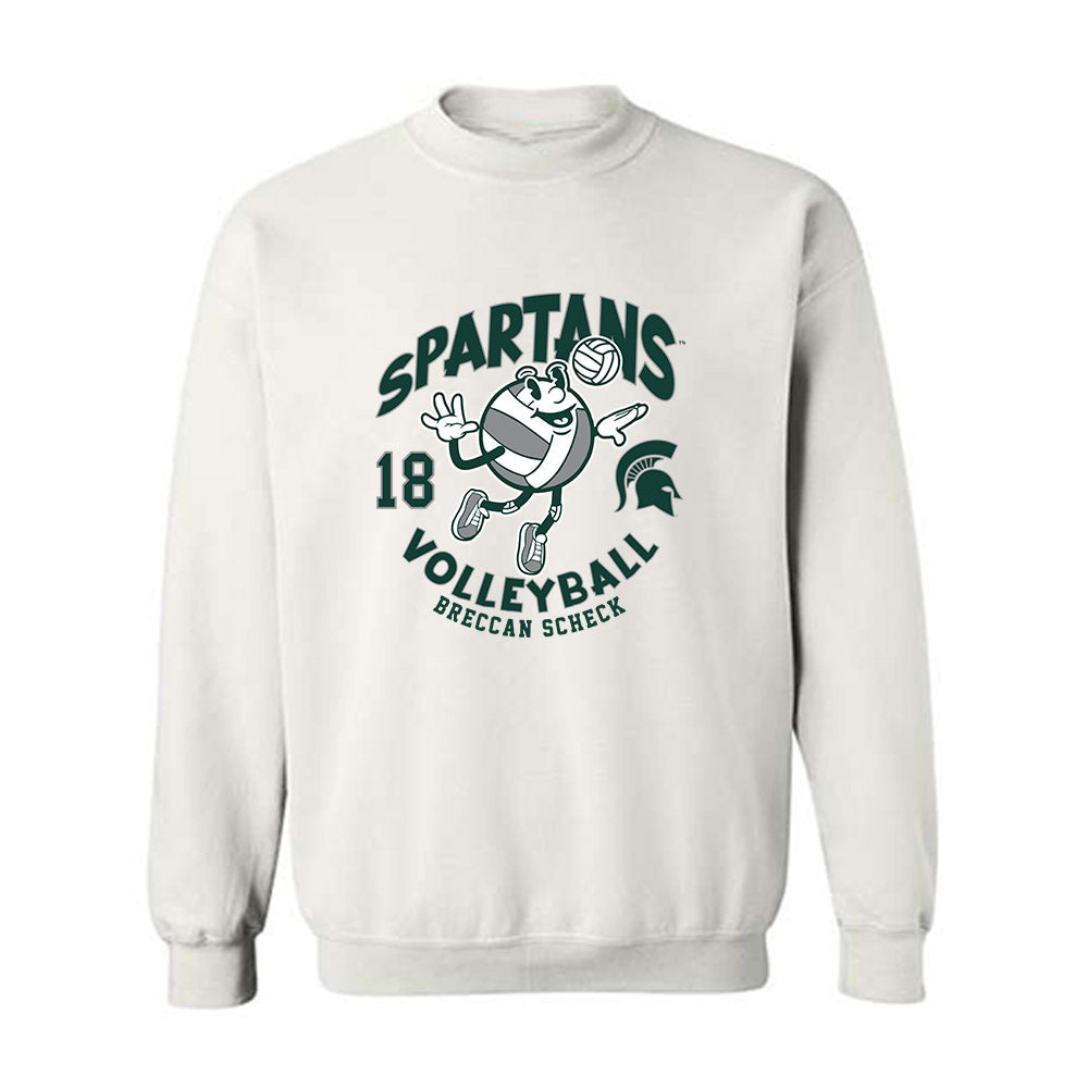 Michigan State - NCAA Women's Volleyball : Breccan Scheck - Fashion Shersey Crewneck Sweatshirt-0