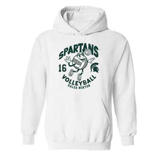 Michigan State - NCAA Women's Volleyball : Kalea Norton - Fashion Shersey Hooded Sweatshirt-0