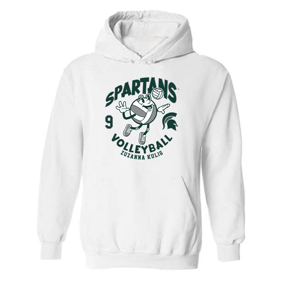 Michigan State - NCAA Women's Volleyball : Zuzanna Kulig - Fashion Shersey Hooded Sweatshirt-0