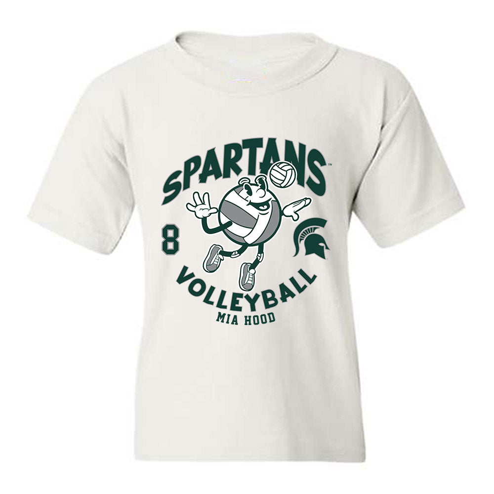 Michigan State - NCAA Women's Volleyball : Mia Hood - Fashion Shersey Youth T-Shirt-0