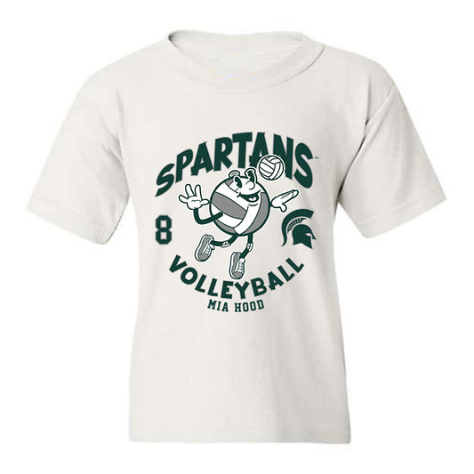Michigan State - NCAA Women's Volleyball : Mia Hood - Fashion Shersey Youth T-Shirt-0