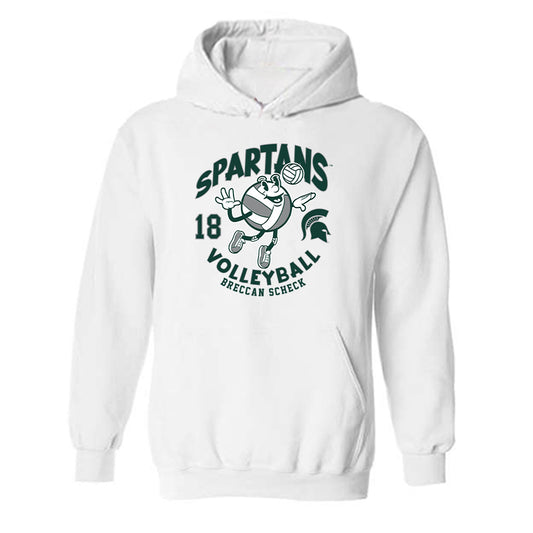 Michigan State - NCAA Women's Volleyball : Breccan Scheck - Fashion Shersey Hooded Sweatshirt-0
