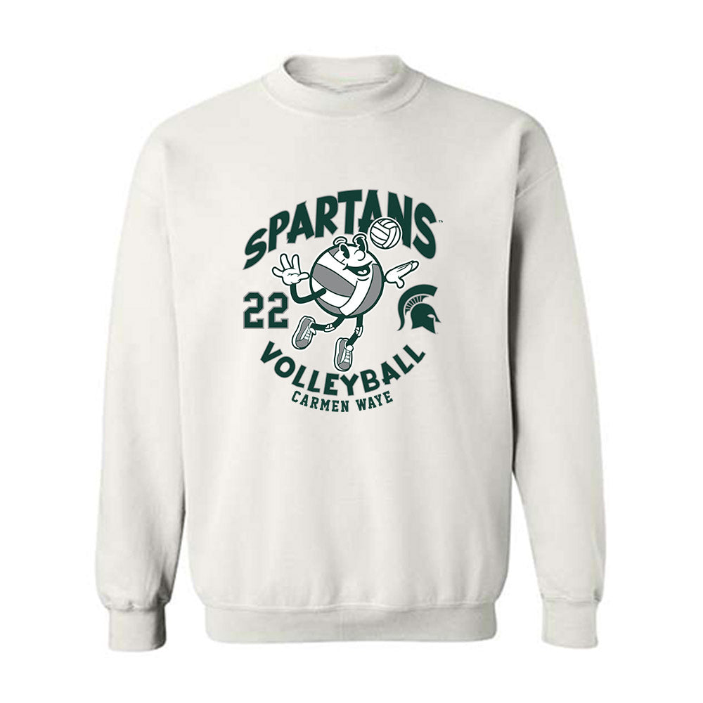 Michigan State - NCAA Women's Volleyball : Carmen Waye - Fashion Shersey Crewneck Sweatshirt-0