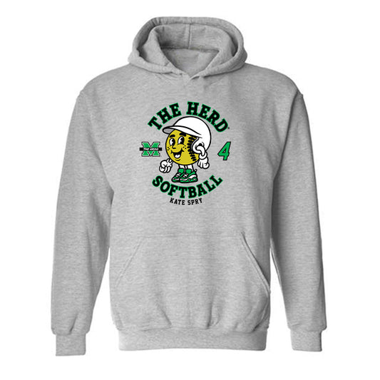 Marshall - NCAA Softball : Kate Spry - Fashion Shersey Hooded Sweatshirt-0