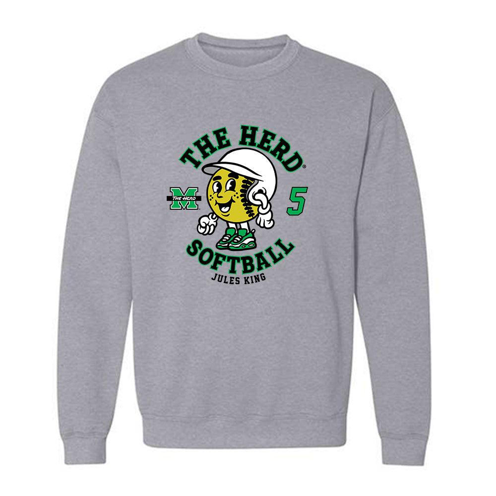 Marshall - NCAA Softball : Jules King - Fashion Shersey Crewneck Sweatshirt