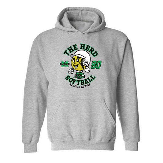 Marshall - NCAA Softball : Haleigh Adkins - Fashion Shersey Hooded Sweatshirt-0