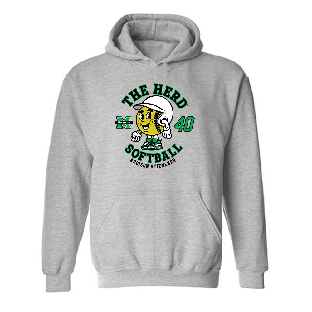 Marshall - NCAA Softball : Addison Stieneker - Fashion Shersey Hooded Sweatshirt-0