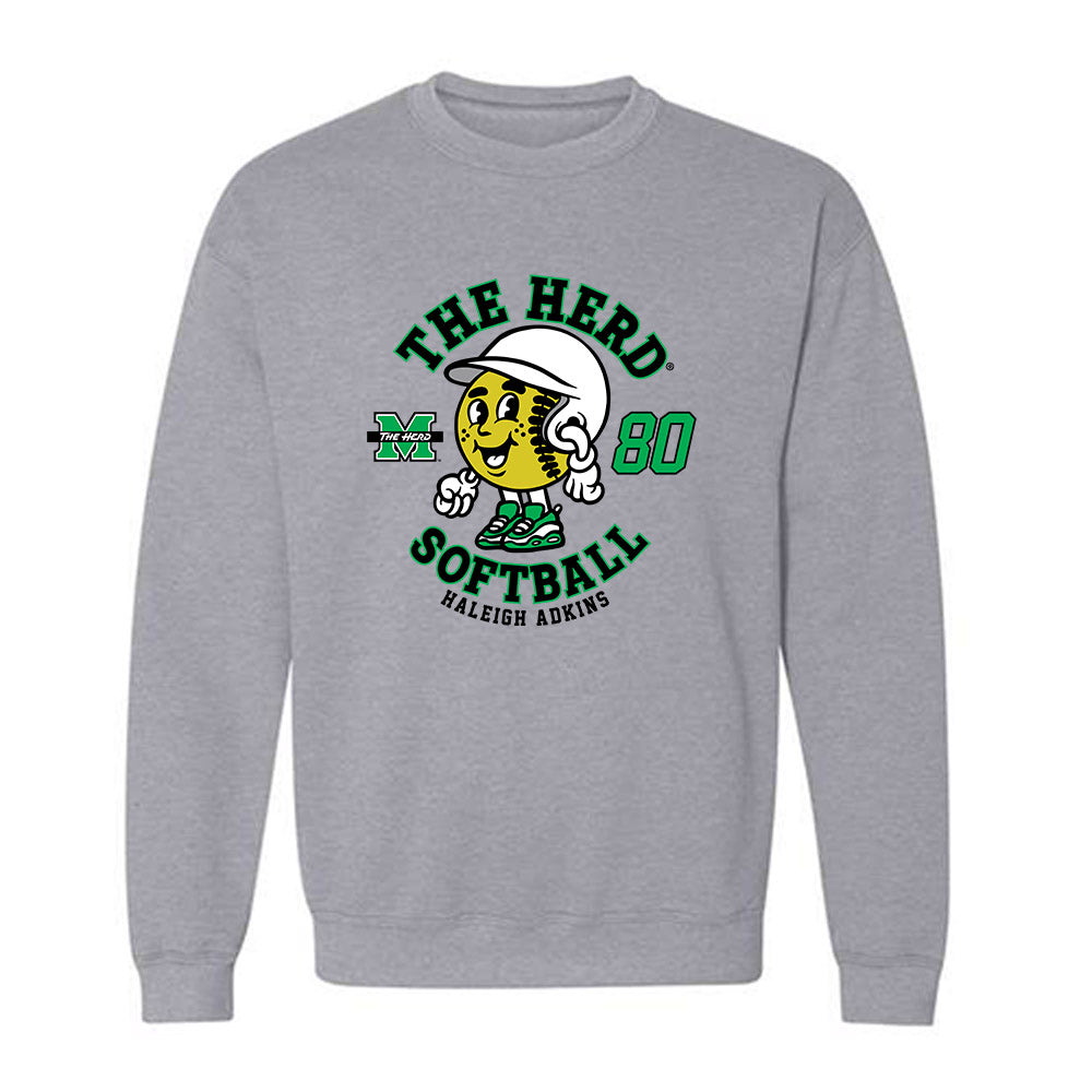 Marshall - NCAA Softball : Haleigh Adkins - Fashion Shersey Crewneck Sweatshirt-0